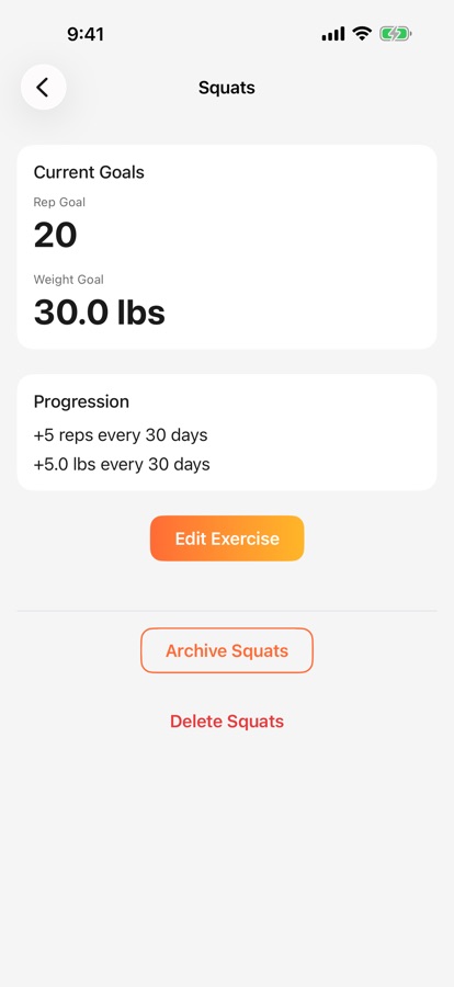 RepTracker weight tracking entry sheet